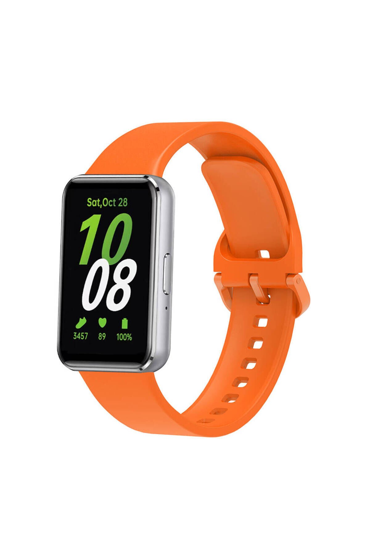 Galaxy Fit 3 Silikon Kordon BSAY KRD-110 Strap Kayış-Turuncu