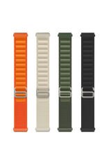 Huawei Watch GT 3 46mm Uyumlu KRD-74 22mm Hasır BSAY Kordon-Turuncu Turuncu