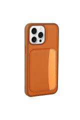 iPhone 16 Pro Max Kılıf Kartlıklı Zore X-Kart Silikon Kapak - Koyu Gri Gri