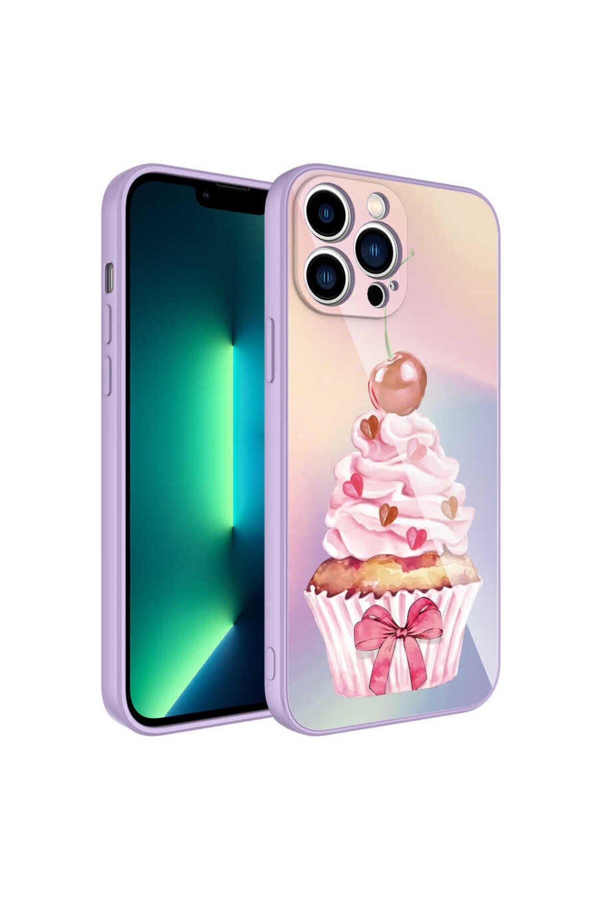 iPhone 13 Pro Uyumlu Kamera Korumalı Desenli Sert Silikon BSAY Epoksi Kılıf-NO5 No11