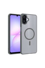 Galaxy A07 Kılıf M-safe Şarj Özellikli BSAY Babet Kapak - Gri Gri