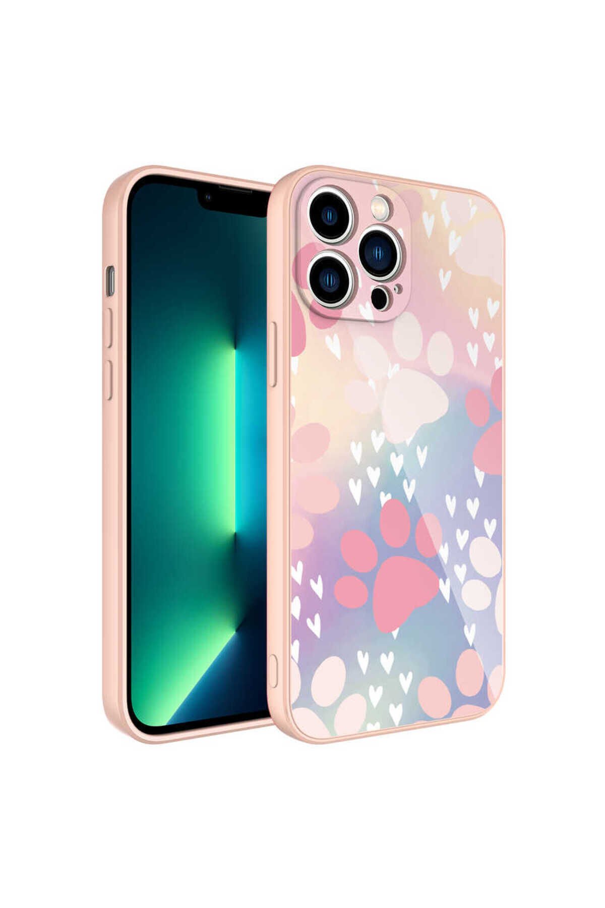 iPhone 12 Pro Max Uyumlu Kamera Korumalı Desenli Sert Silikon Epoksi Kılıf-NO4 No4