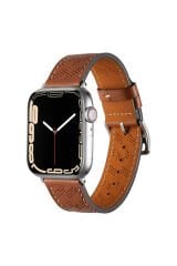 Watch 40mm Uyumlu KRD-76 PU Deri Kordon Strap Kayış BSAY- Lacivert Mavi