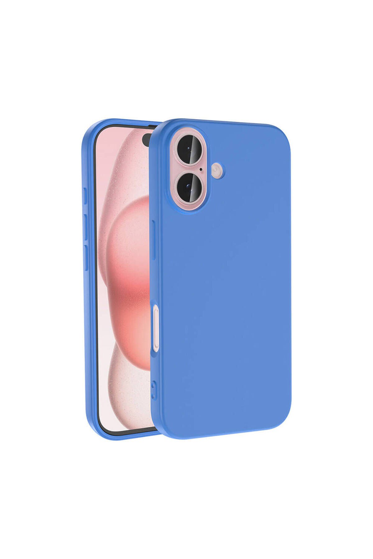 iPhone 16 Kılıf BSAY LSR Lansman Kapak-Gold Mavi