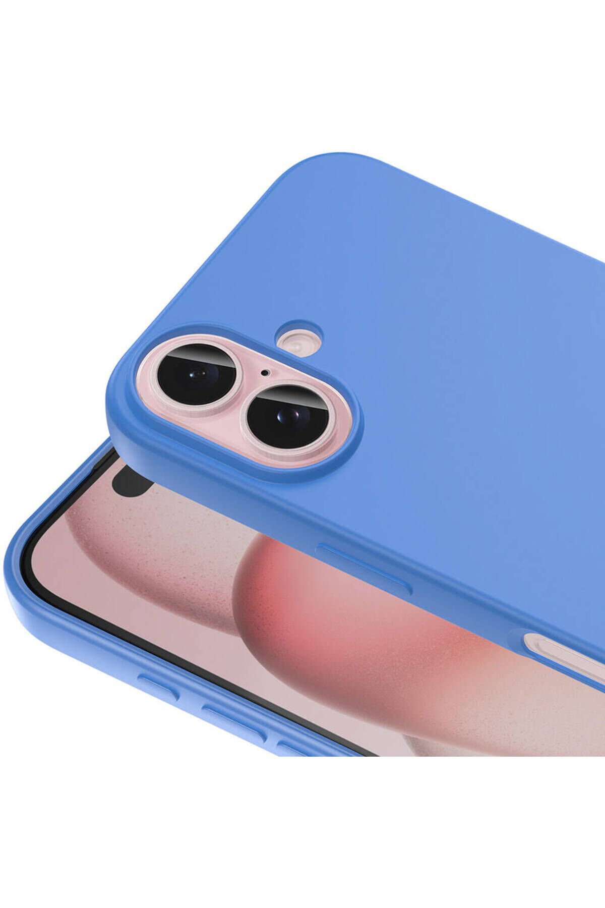 iPhone 16 Kılıf BSAY LSR Lansman Kapak-Gold Mavi