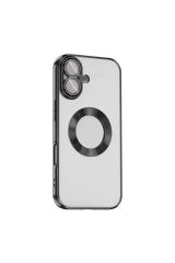 iPhone 17 Kılıf Kamera Korumalı Logo Gösteren Zore Omega Kapak - Turuncu Altın