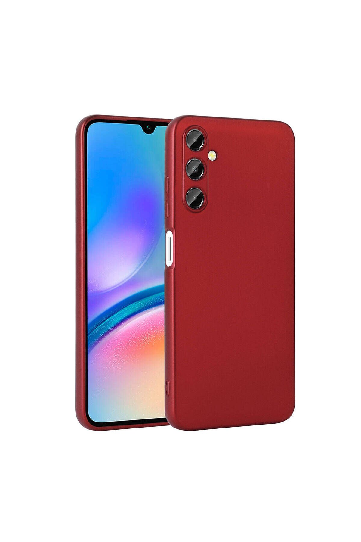 Galaxy A05S Kılıf BSAY Premier Silikon Kapak - Gold Kırmızı