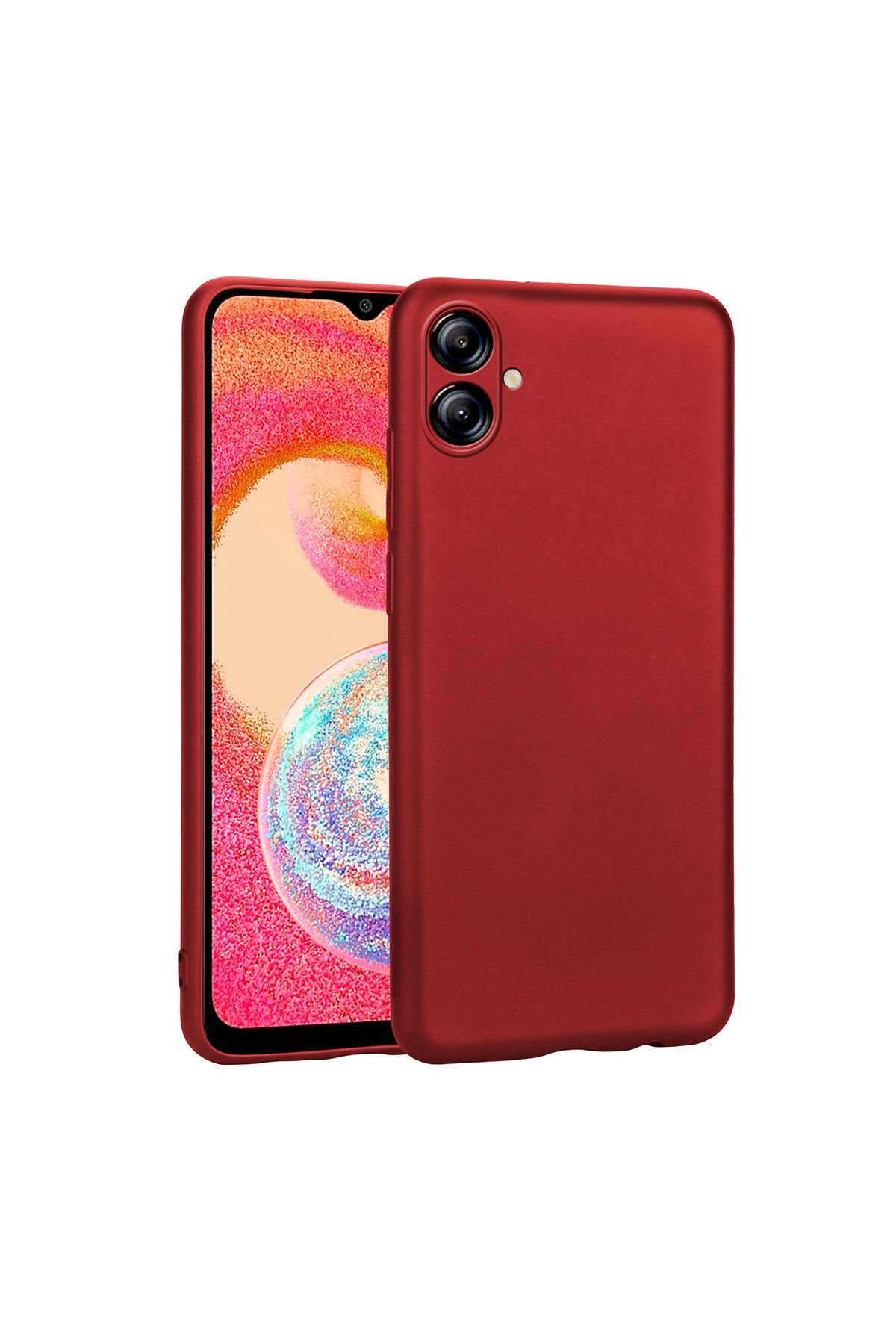 Galaxy A04E Kılıf BSAY Premier Silikon Kapak - Mürdüm Kırmızı