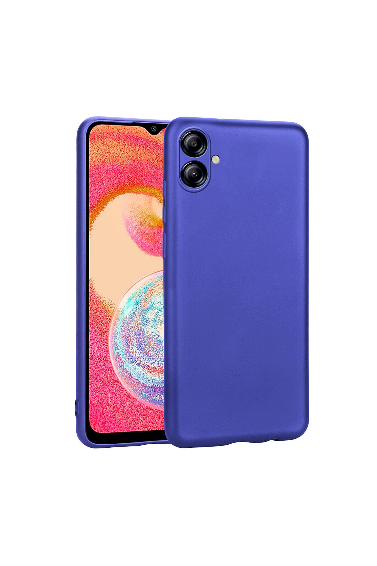 Galaxy A04E Kılıf BSAY Premier Silikon Kapak - Mürdüm Saks Mavi