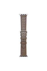 Watch 42mm Uyumlu KRD-76 PU Deri Kordon Strap Kayış BSAY- Gri Gri