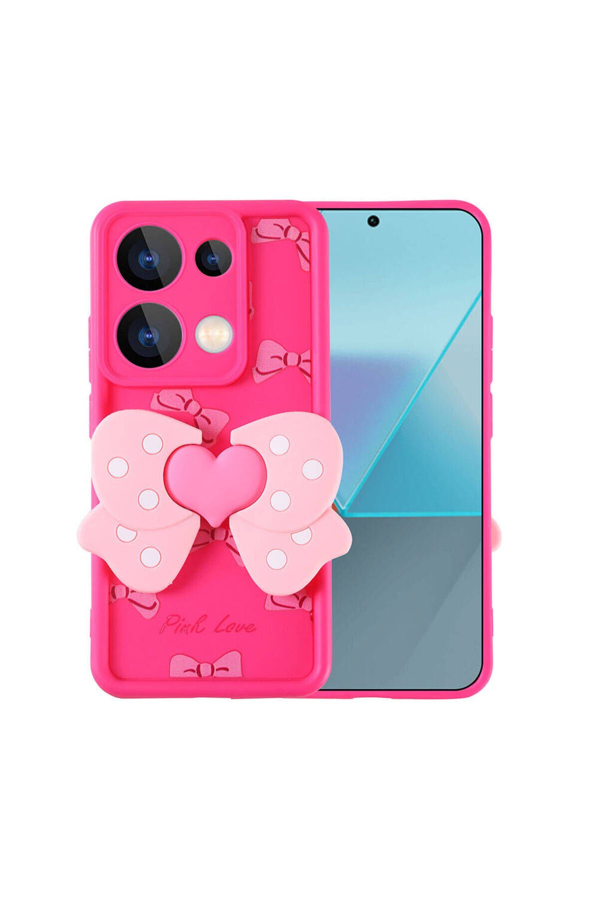 Poco M6 Pro 4G Kılıf Kamera Korumalı Figür Tasarımlı SBT Kapya Kapak - Pembe Açık Pembe Açık