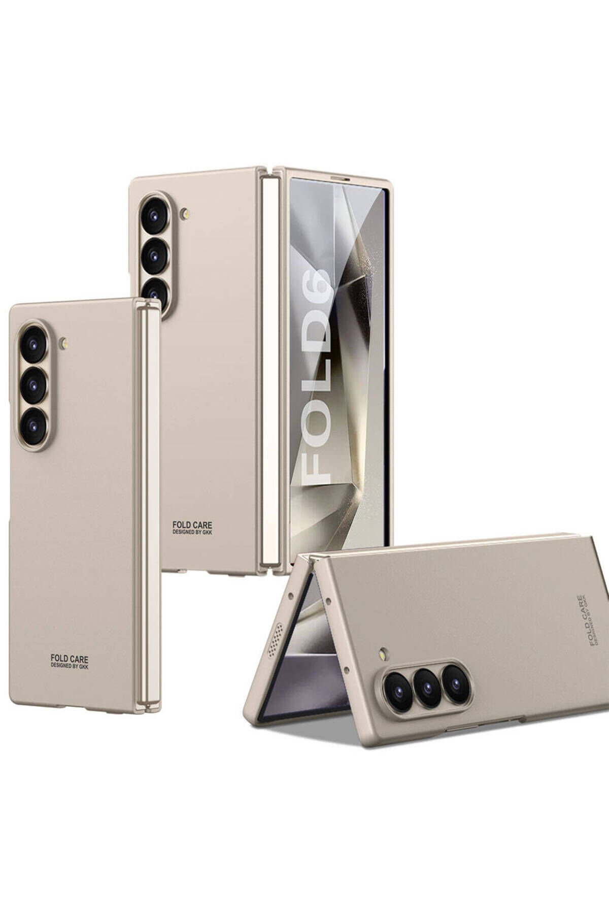 Galaxy Z Fold 6 Kılıf ANKY Sert Kıpta Kapak-Titanyum-Gri Titanyum-Gri