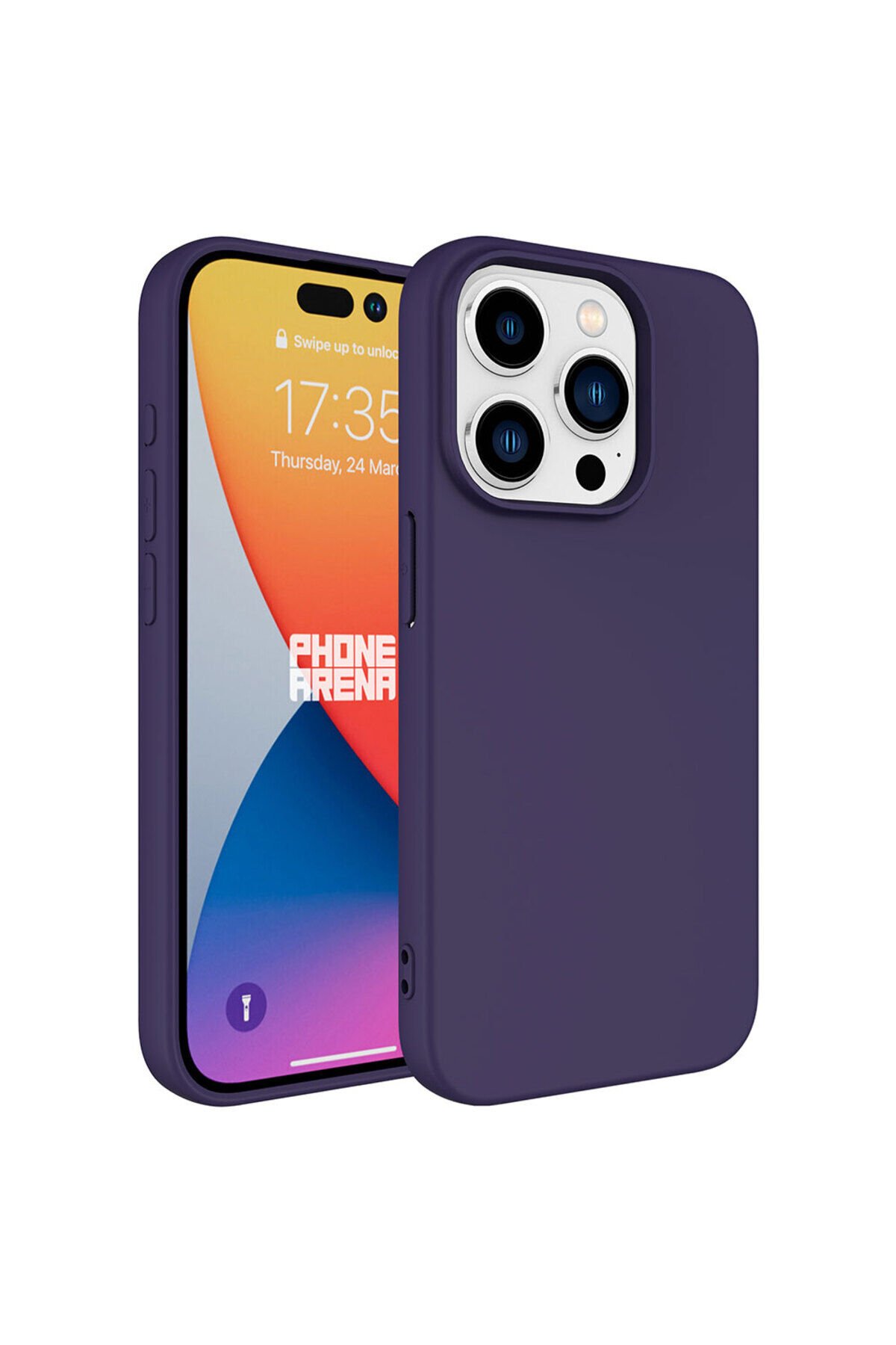 iPhone 15 Pro Uyumlu BSAY LSR Lansman Kılıf-Pembe Açık Derin Mor