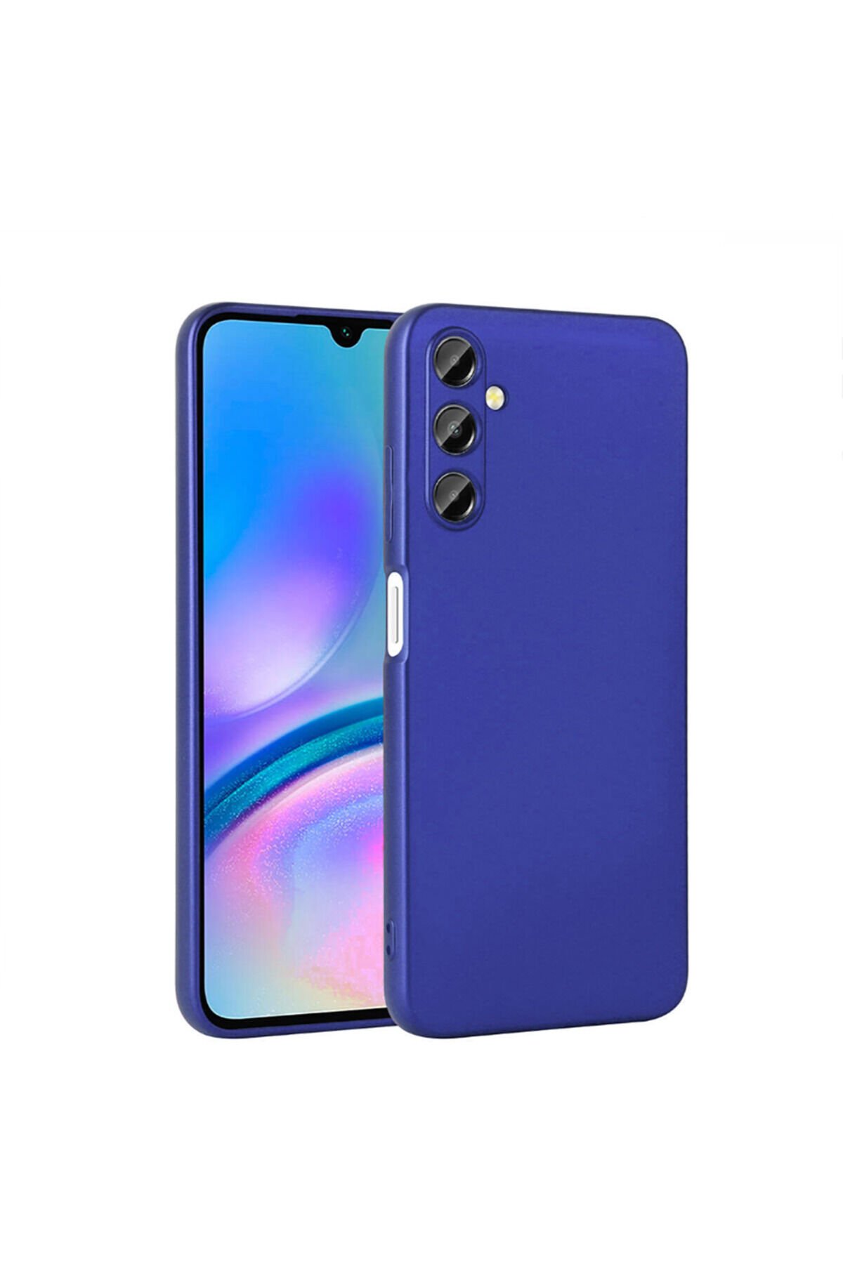 Galaxy A05S Kılıf BSAY Premier Silikon Kapak - Gold Saks Mavi