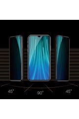 Redmi 9 Zore New 5D Privacy Temperli Ekran Koruyucu - Siyah