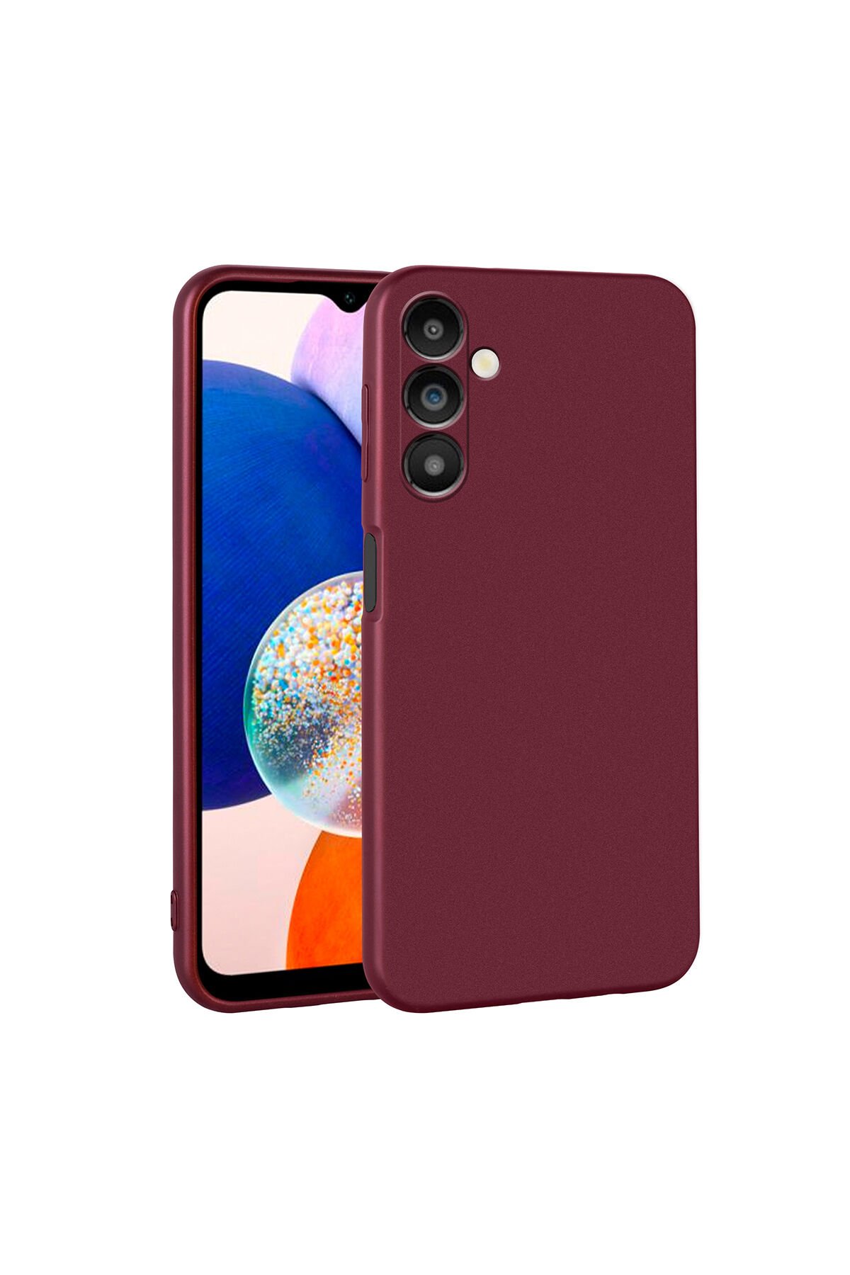 Galaxy A14 Kılıf BSAY Premier Silikon Kapak - Lacivert Kırmızı