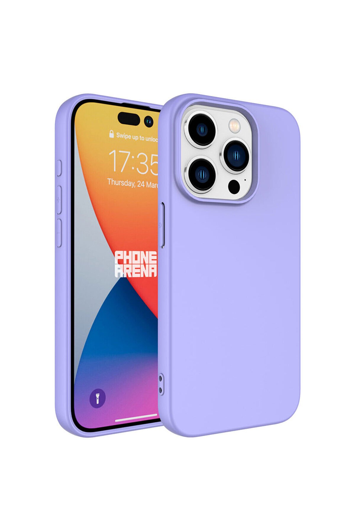 iPhone 15 Pro Uyumlu BSAY LSR Lansman Kılıf-Pembe Açık Lila