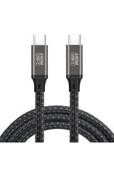 Siyah QG02 Type-C to Type-C PD3.1 Data Kablosu 240W 480Mbps 1 Metre-BSAY Siyah