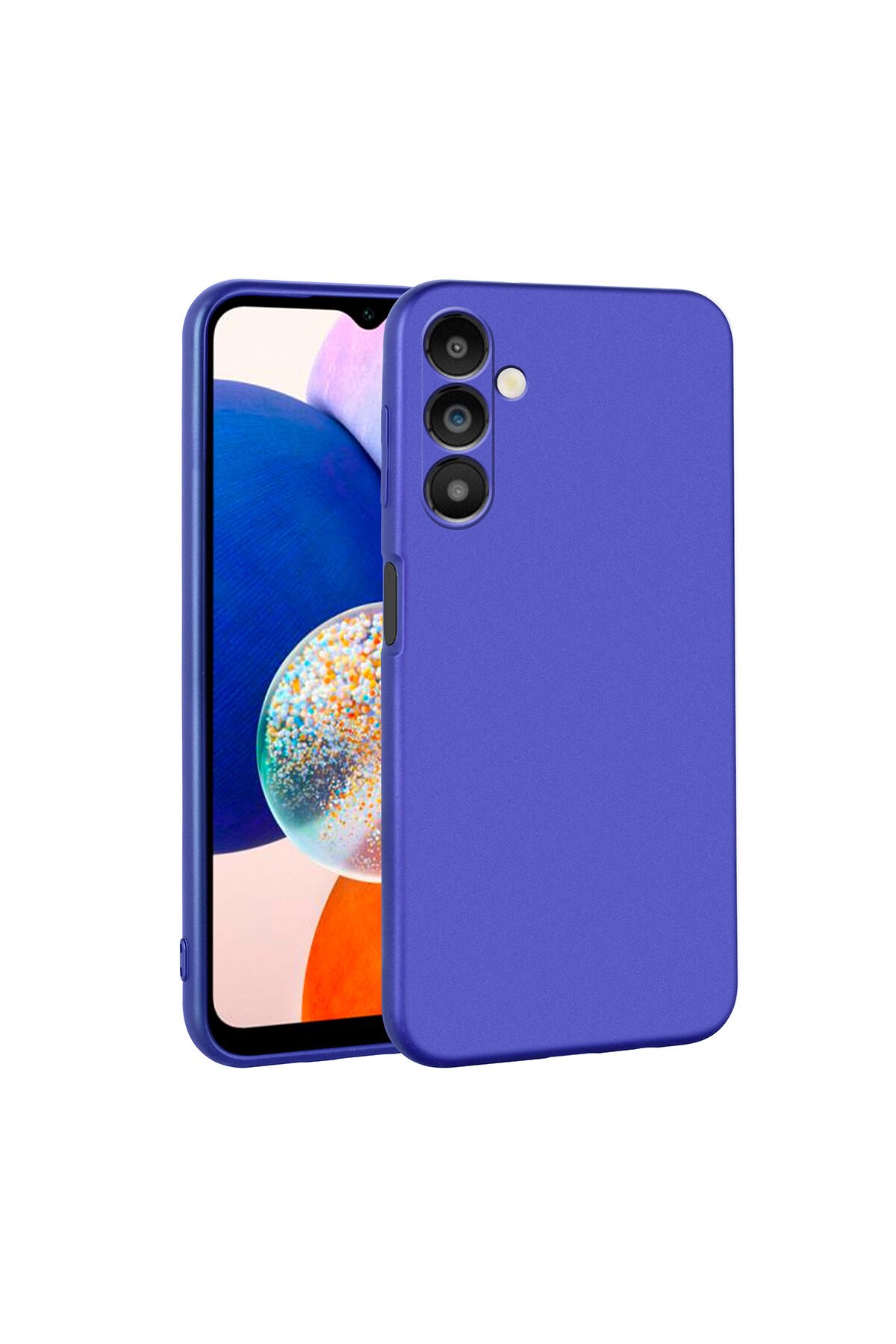 Galaxy A14 Kılıf BSAY Premier Silikon Kapak - Lacivert Saks Mavi