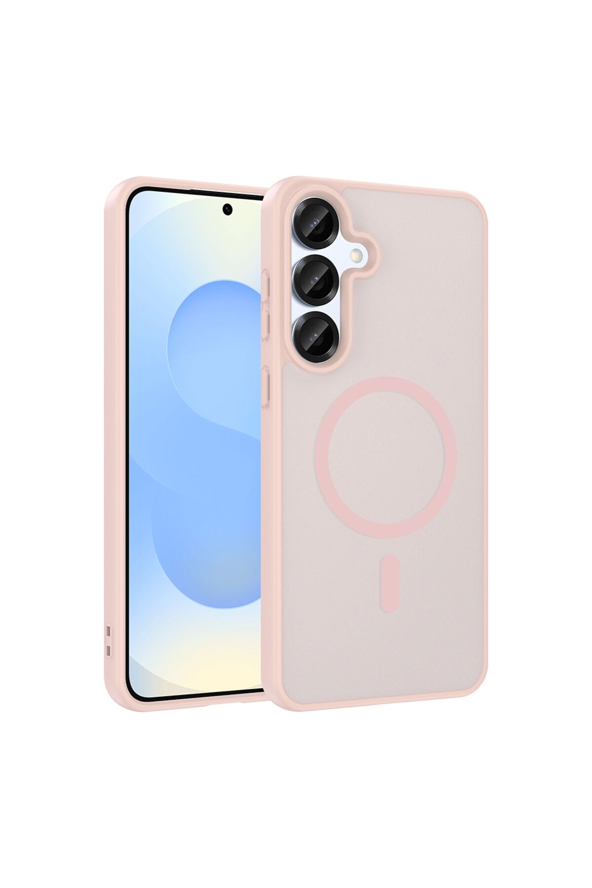 Galaxy A36 Kılıf M-safe Şarj Özellikli BSAY Babet Kapak - Pembe Pembe