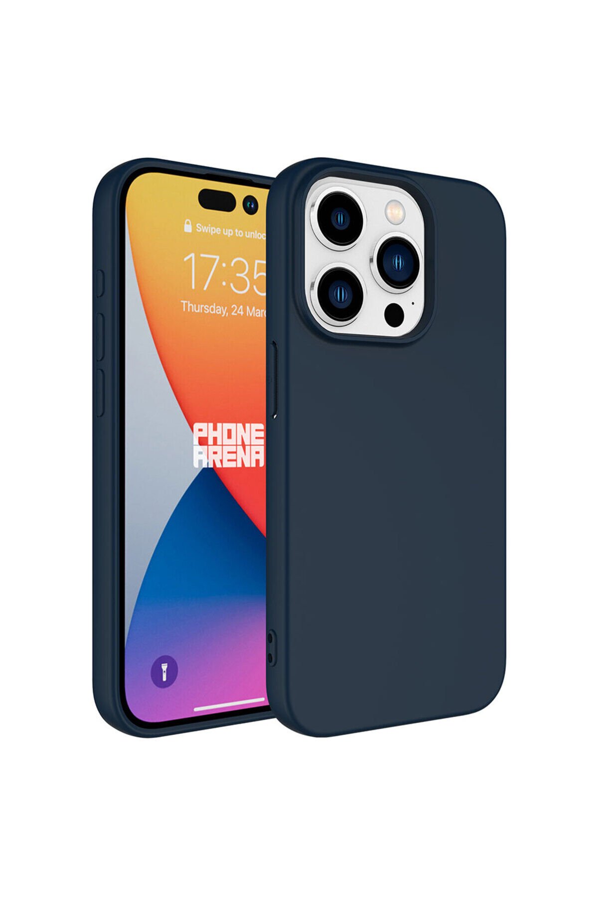 iPhone 15 Pro Uyumlu BSAY LSR Lansman Kılıf-Pembe Açık Lacivert