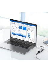 Siyah QG04 Type-C to RJ45 Ethernet Dönüştürücü Kablo 1024Mbps 22cm-BSAY Siyah