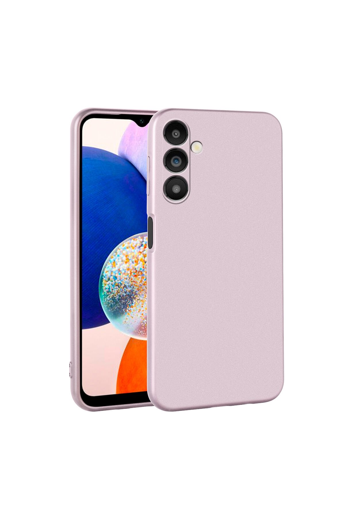 Galaxy A14 Kılıf BSAY Premier Silikon Kapak - Lacivert Rose Gold
