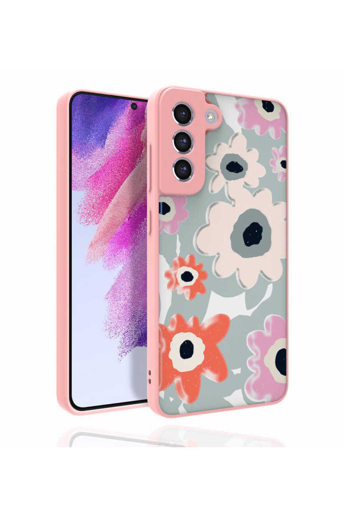 Galaxy S21 FE Uyumlu Desenli Kamera Korumalı Parlak ASMA Nora Kılıf-NO5 No5