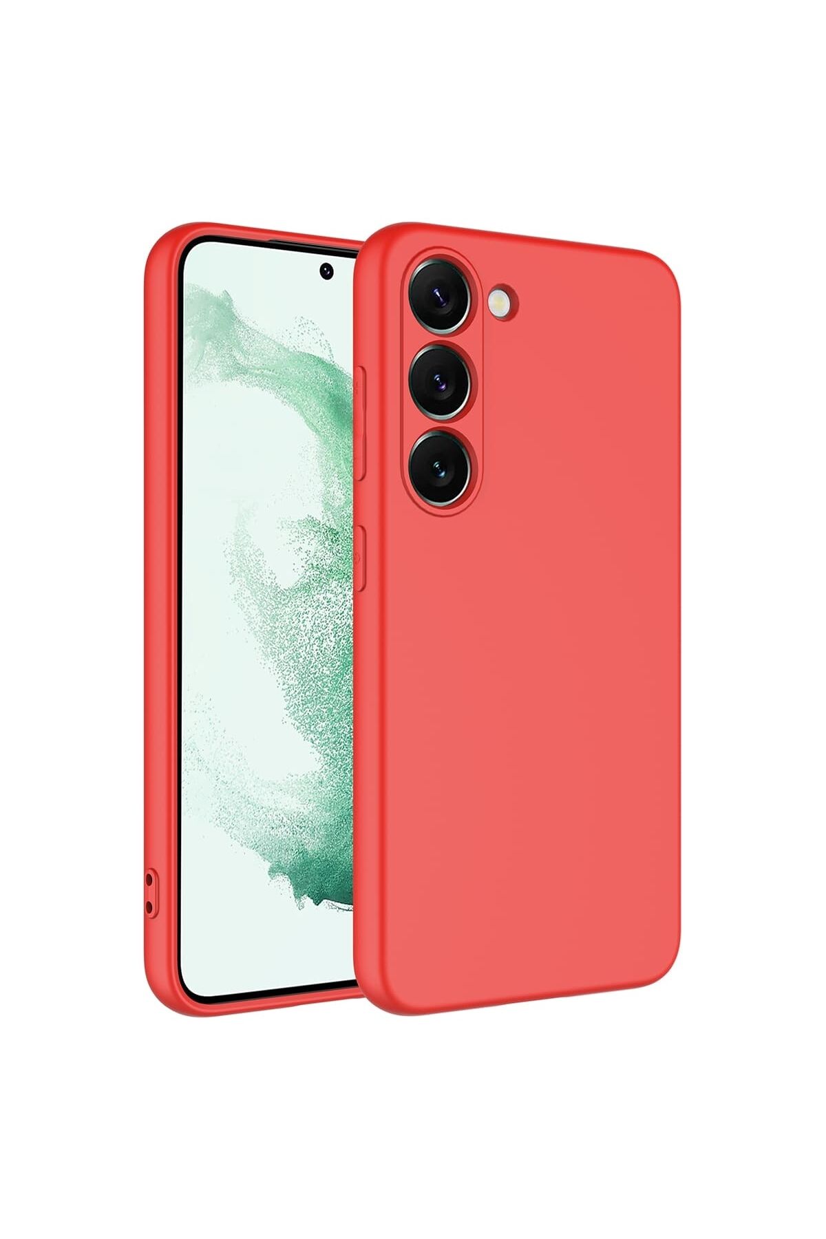 Galaxy S23 Plus Uyumlu ASMA Mara Lansman Kılıf-Kırmızı Kırmızı