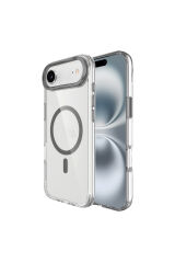 iPhone 17 Air Kılıf M-safe Şarj Özellikli Airbagli Kamera Standlı Zore Azor Kapak - Lacivert Lacivert