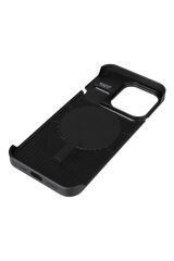 iPhone 14 Pro Kılıf Magsafe Şarj Özellikli Mekanizmalı Koku Hazneli BSAY Mostar Kapak-Siyah Siyah