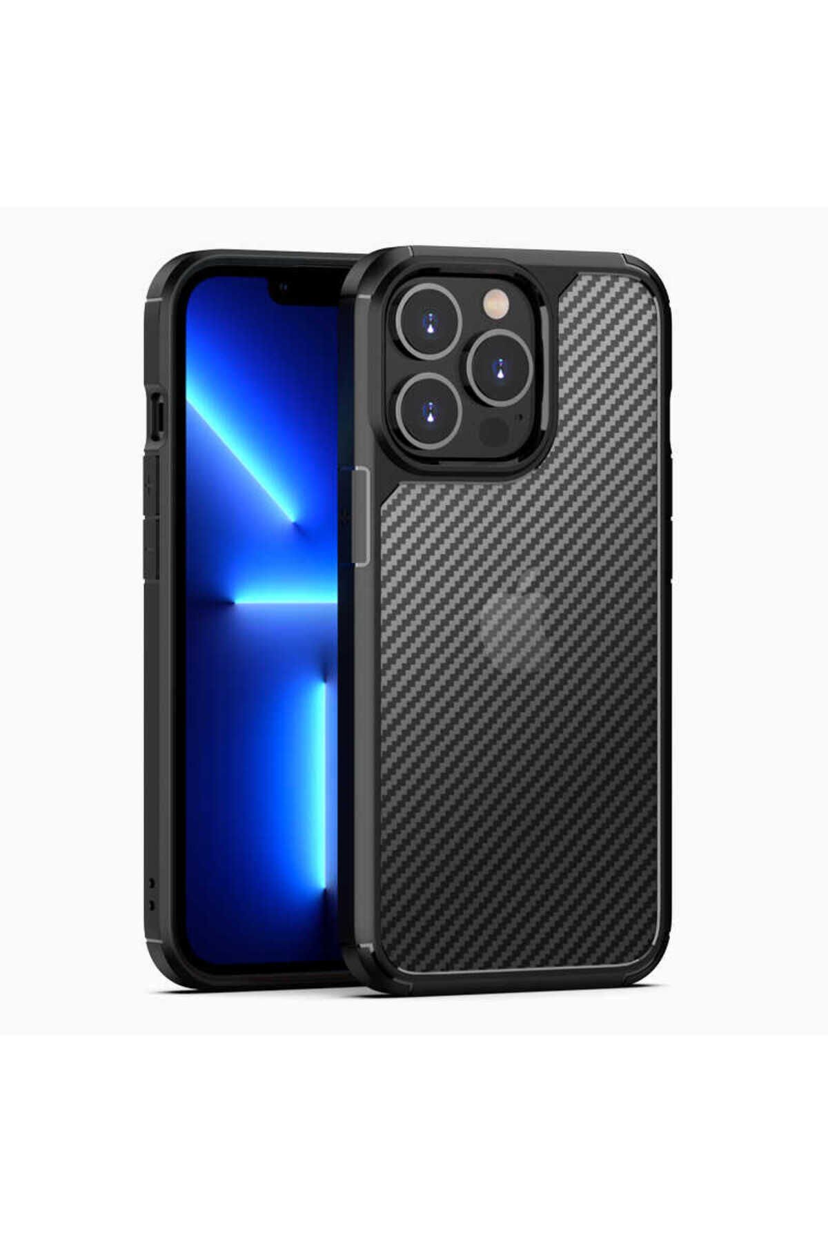 iPhone 13 Pro Max Uyumlu BSAY İnoks Kılıf-Siyah Siyah