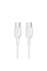 ASMA Play Serisi PL07 Type-C to Type-C 2in1 PD Seyahat Şarj Aleti 20W - Beyaz Beyaz