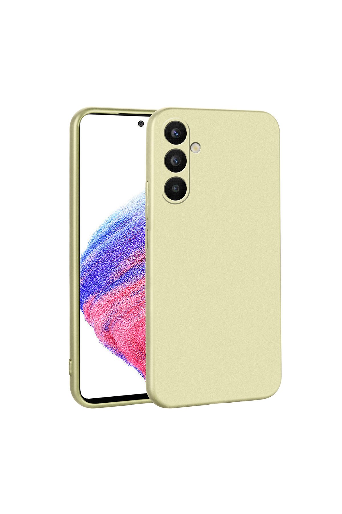 Galaxy A34 Kılıf BSAY Premier Silikon Kapak - Kırmızı Gold