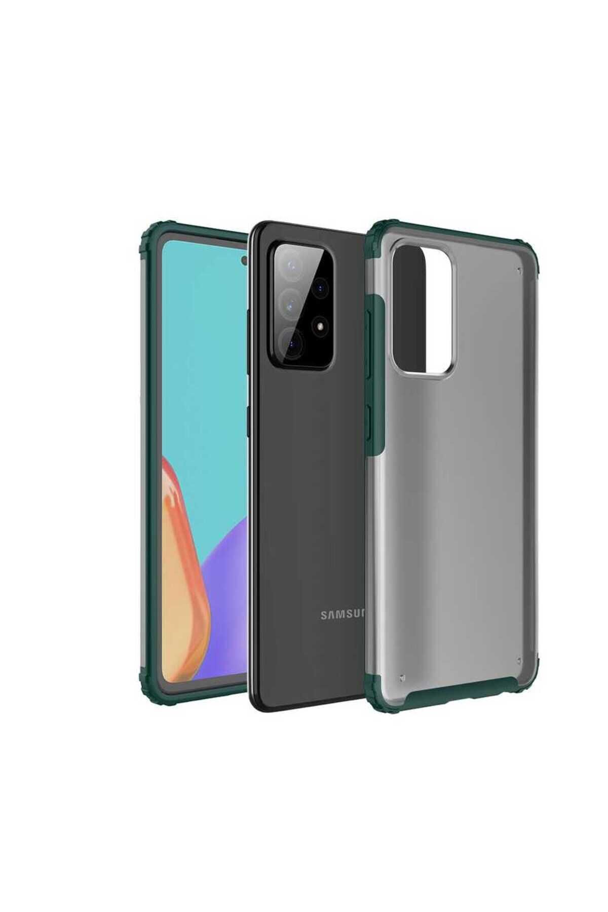 Galaxy A52 Kılıf BSAY Volks Kapak - Koyu Yeşil Koyu Yeşil
