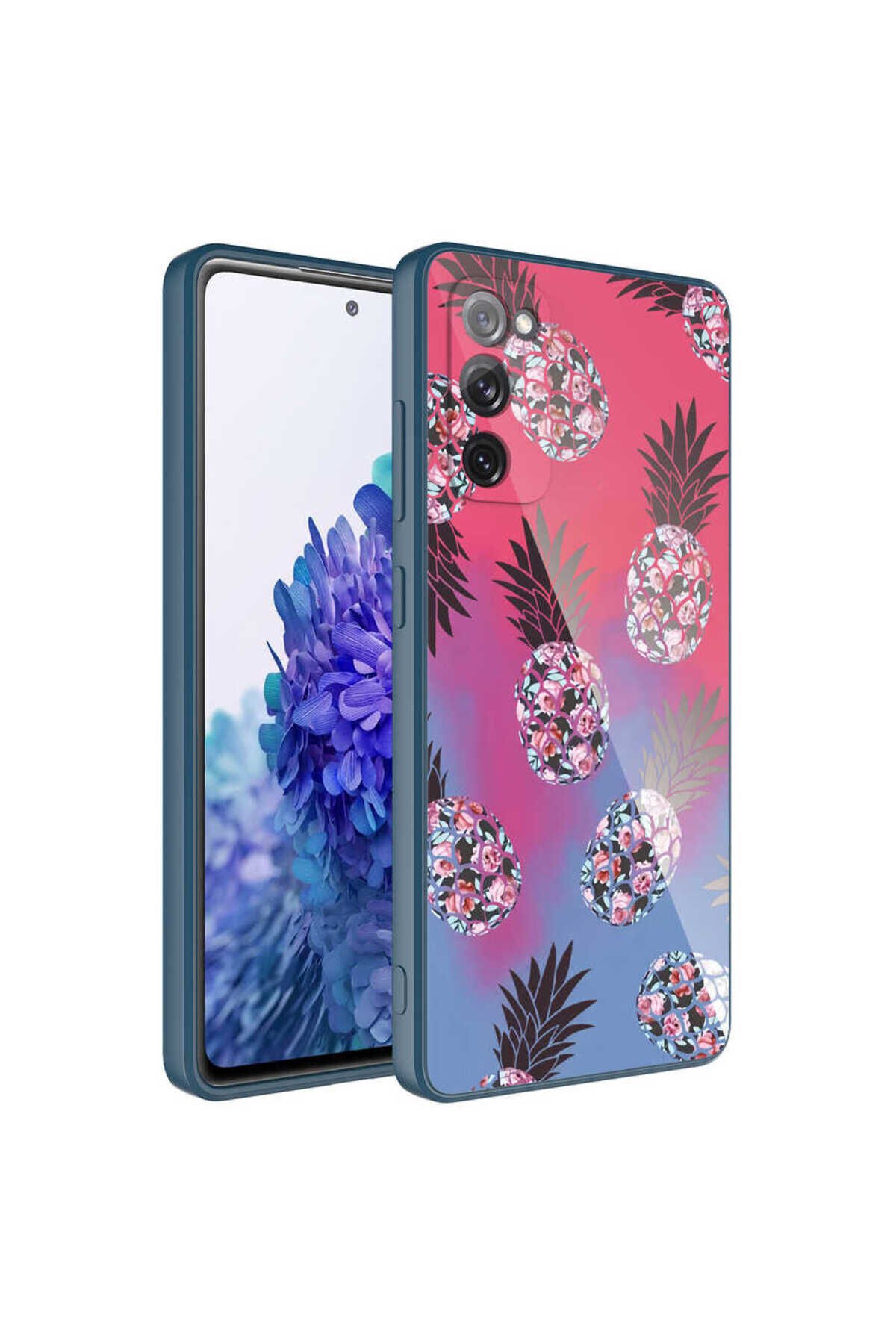 Galaxy S20 FE Uyumlu Kamera Korumalı Desenli Sert Silikon BSAY Epoksi Kılıf-NO3 No3