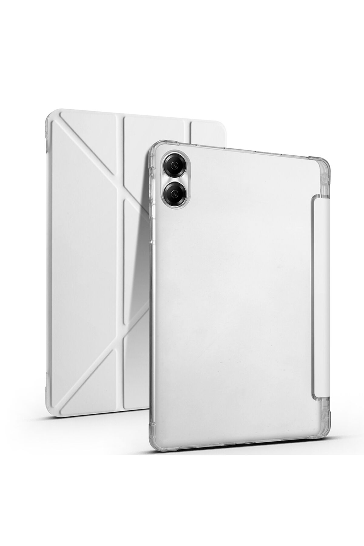 Huawei Honor Pad X9 11.5' Kılıf BSAY Tri Folding Kalem Bölmeli Standlı Kılıf - Lila Gri