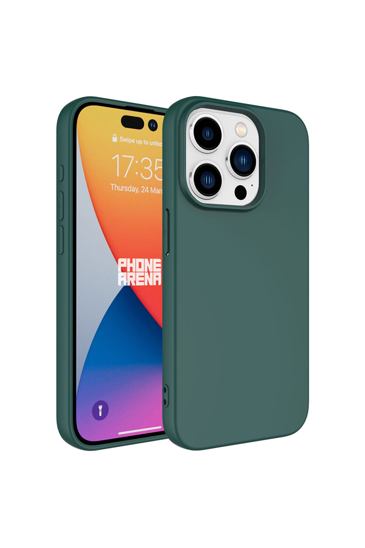 iPhone 15 Pro Max Uyumlu BSAY LSR Lansman Kılıf-Pembe Açık Koyu Yeşil