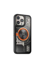 iPhone 15 Pro Kılıf Özelleştirilebilir 3 Fonksiyonlu Bluetooth Bağlantılı Bitmo Lab Bangcase Akıllı Siyah