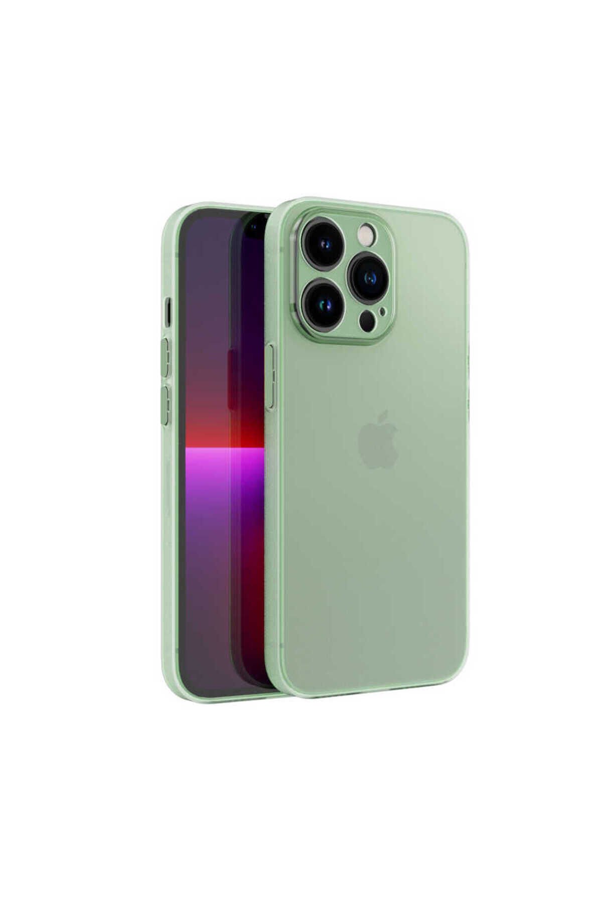 iPhone 13 Pro Uyumlu BSAY Tiny Kılıf-Pembe Açık Yeşil