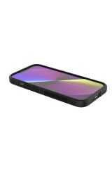 iPhone 14 Kılıf Esnek TPU Oyuklu Arka Yüzey Tasarımlı BSAY Etnik Silikon Kapak - Koyu Yeşil Lacivert