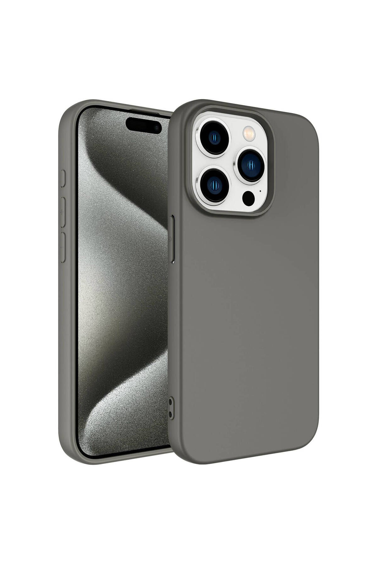 iPhone 15 Pro Max Uyumlu BSAY LSR Lansman Kılıf-Pembe Açık Titanyum