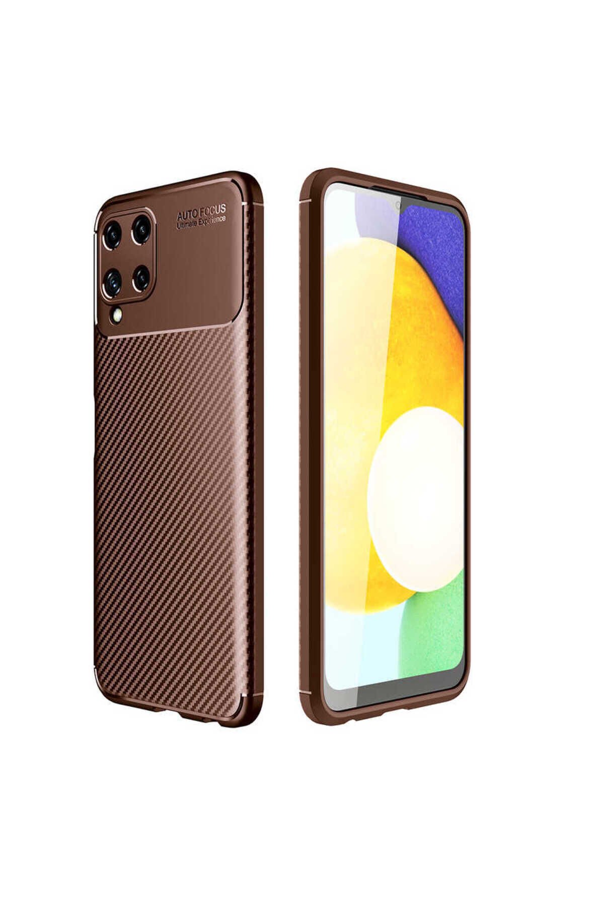 Galaxy A22 4G Kılıf BSAY Negro Silikon Kapak - Kahverengi Kahverengi