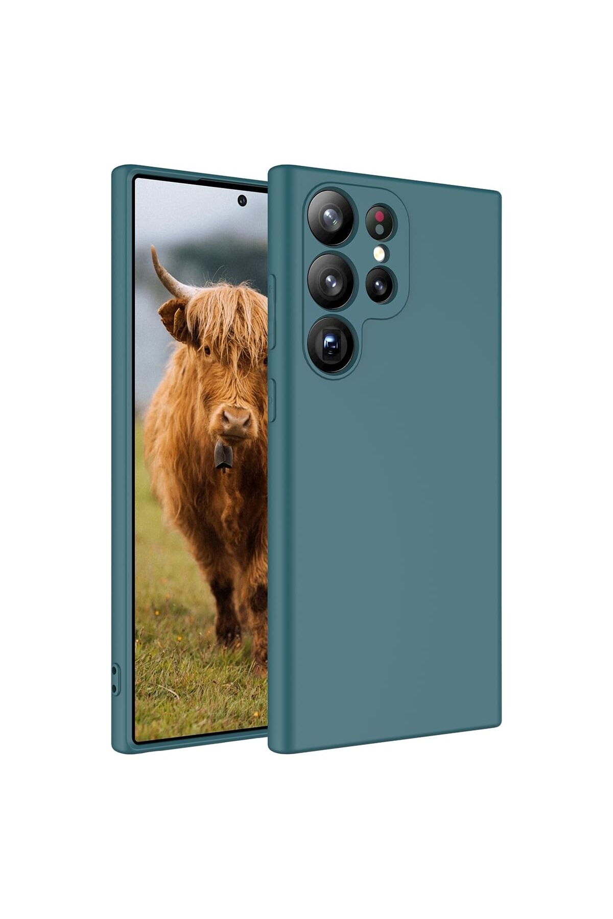 Galaxy S23 Ultra Uyumlu ATA Mara Lansman Kılıf-Koyu Yeşil Koyu Yeşil