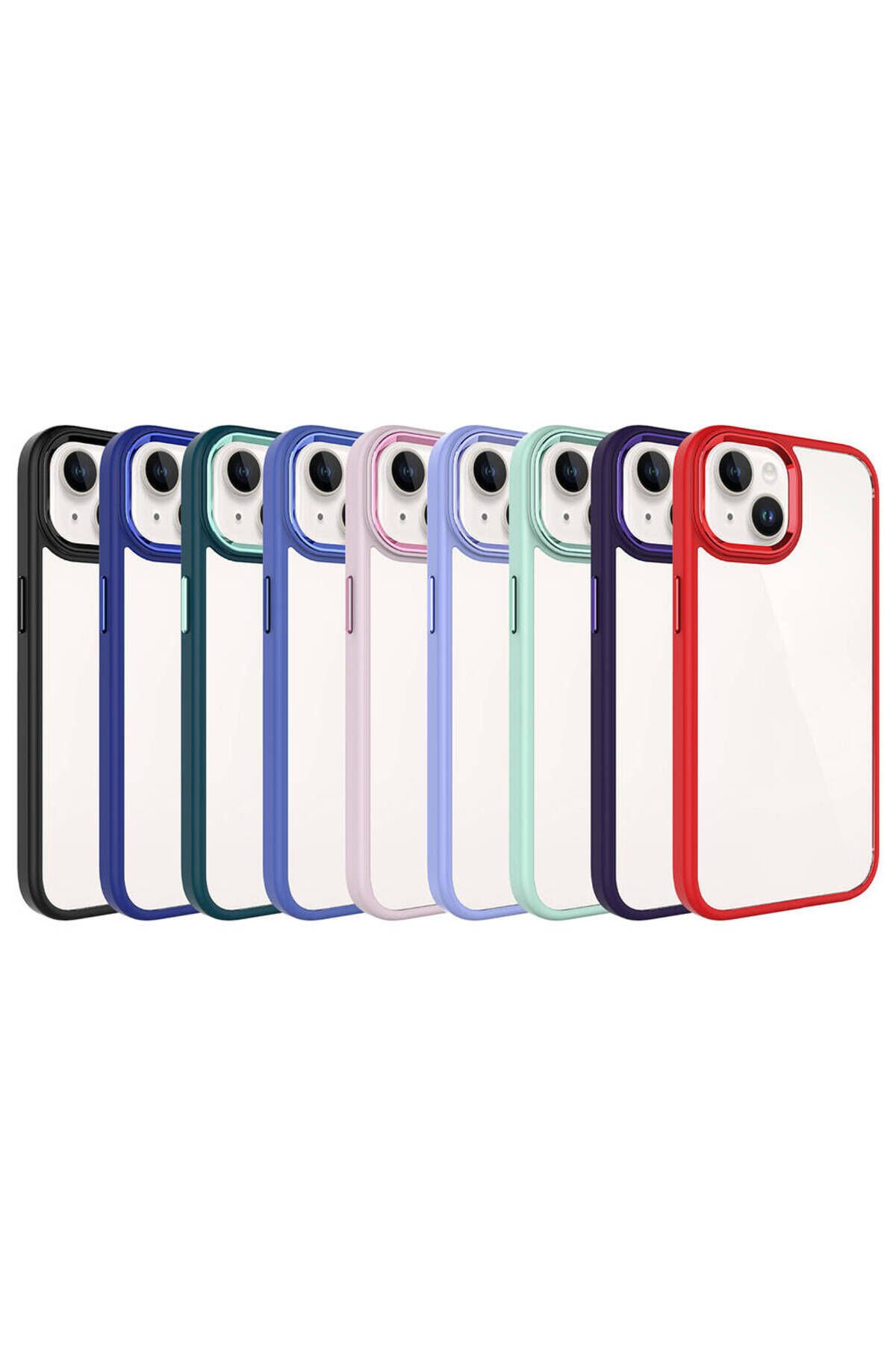 iPhone 15 Uyumlu BSAY Krom Kılıf-Lila Lavendery Gray