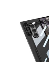 Galaxy Z Fold 6 Kılıf ATA Full Camlı Kıpta Kapak-Gümüş Gümüş