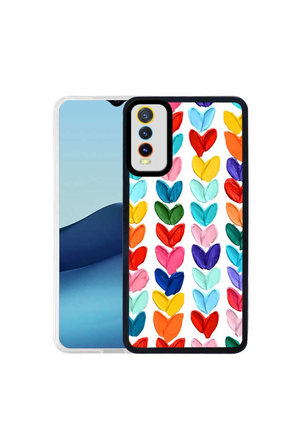 Vivo Y20 Kılıf BSAY M-Fit Desenli Kapak - Heart No6 Heart No6