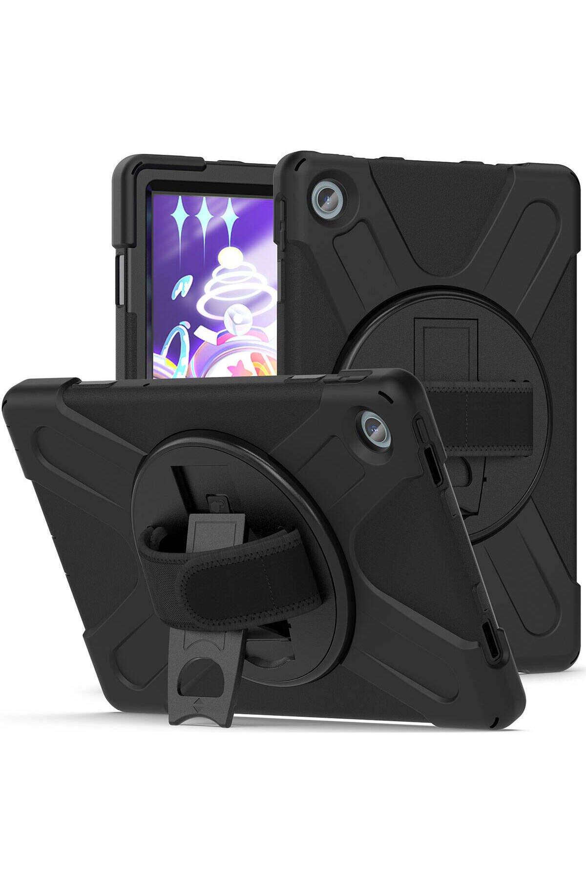 Lenovo Tab M10 Plus TB-125F - TB-128F 3. Jenerasyon STSR Defender Tablet Silikon - Siyah Siyah