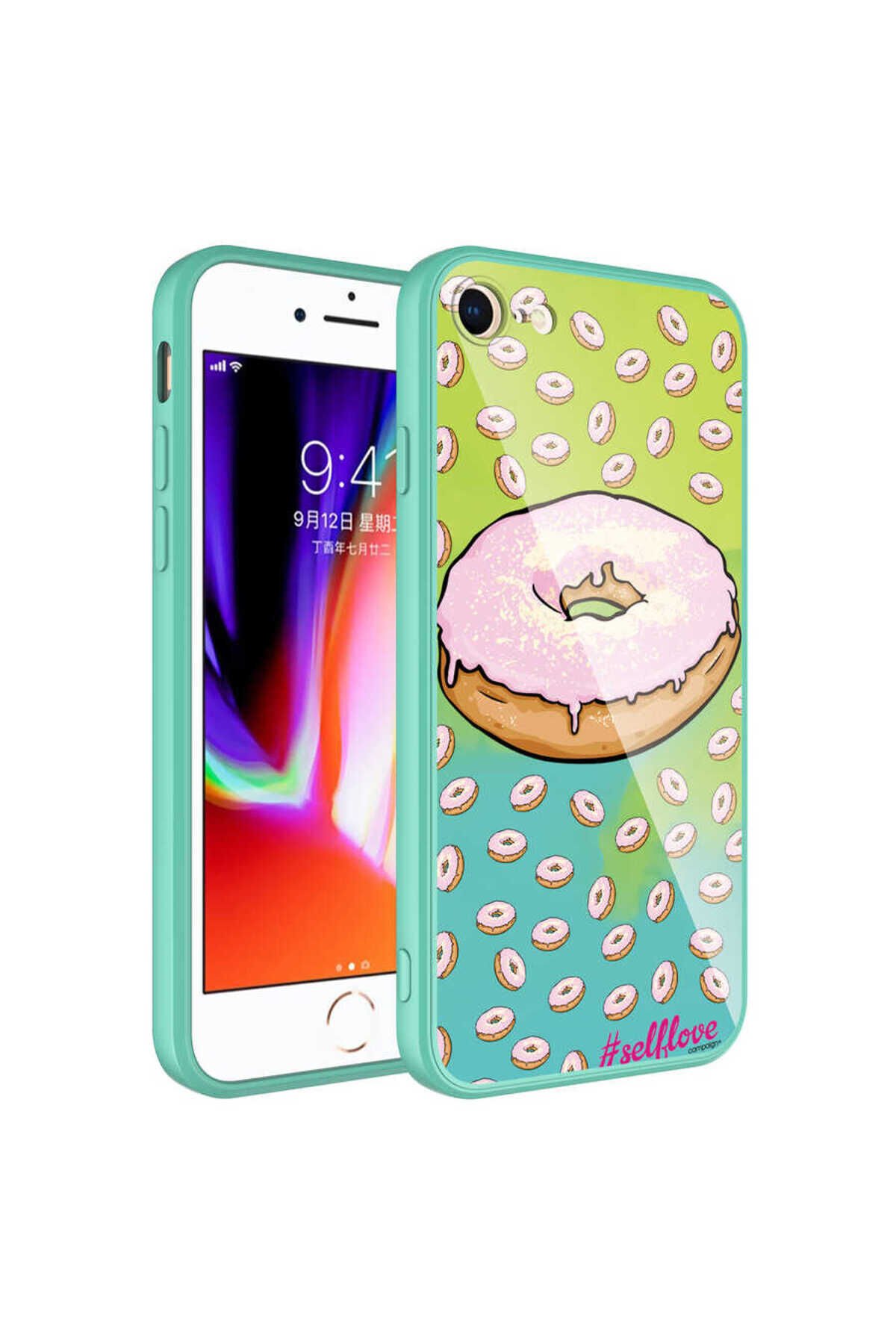 iPhone 7 Kılıf Kamera Korumalı Desenli Sert Silikon BSAY Epoksi Kapak - NO12 No12