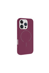 iPhone 16 Pro Kılıf M-safe Şarj Özellikli Zore Meta Kapak - Lacivert Lacivert